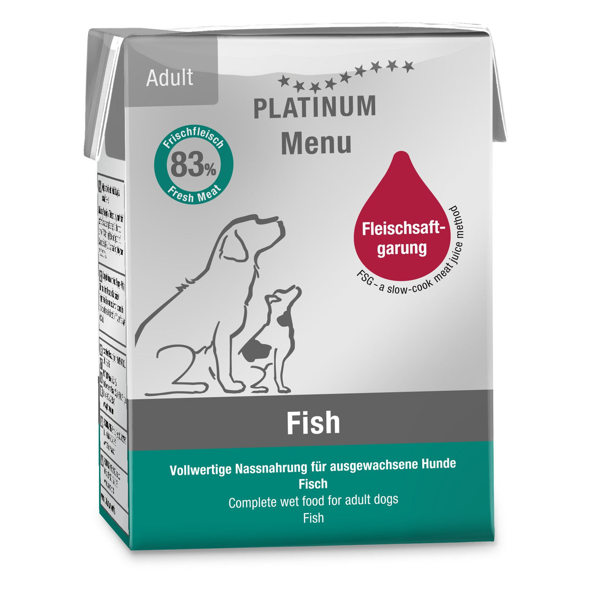 Platinum Dog Menu Adult Fish 185 g