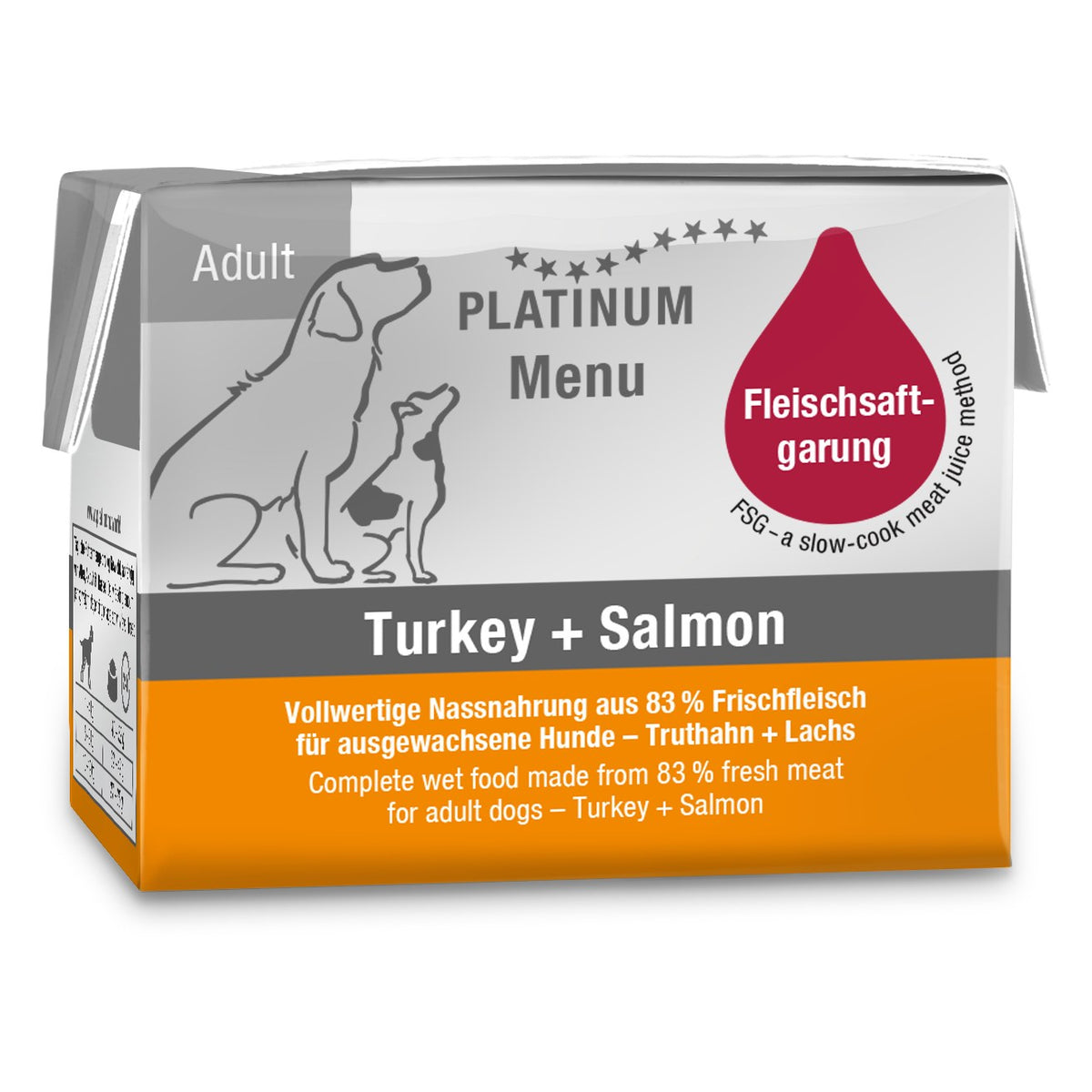 Platinum Dog Menu Adult Turkey-Salmon 90 g