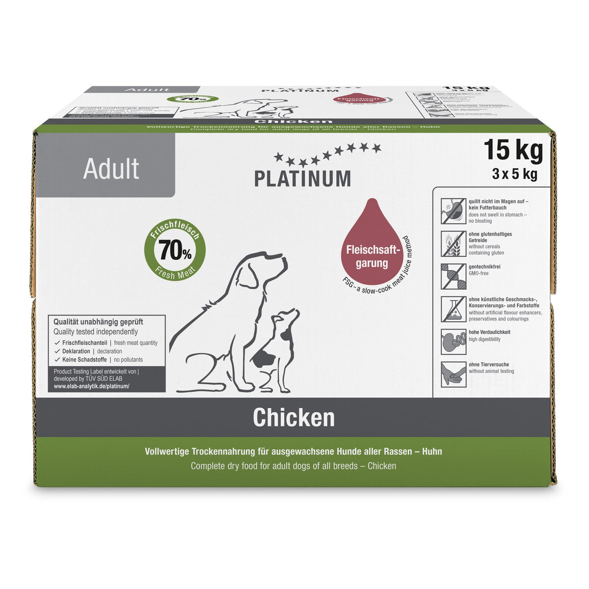 Platinum Dog Adult Chicken (pollo) Caja 15 kg