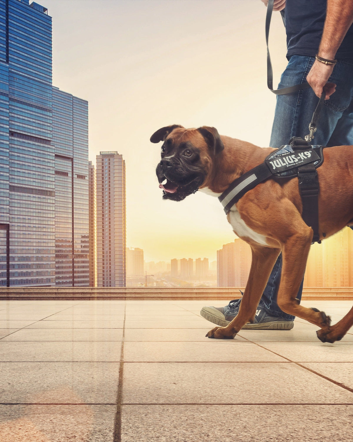 Perro paseando con correa Julius-K9